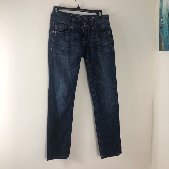 Miss Me Embellished Skinny Dark Wash Jeans 26 - Picture 4 of 7